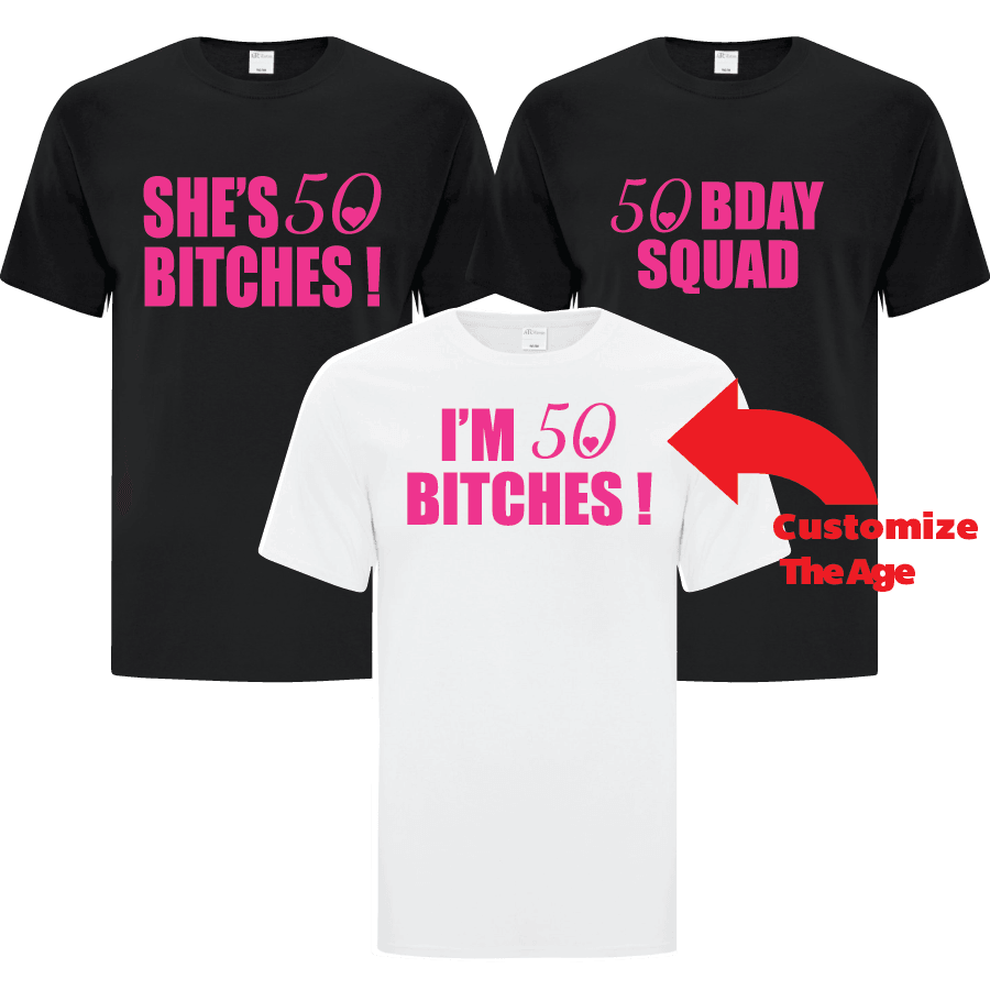 50th birthday Custom T Shirts Canada by Printwell