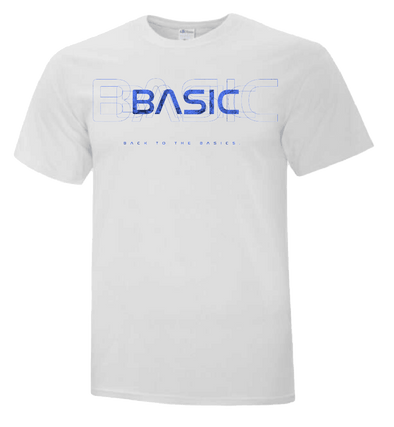 Basic. Back to the Basics custom printed tshirt