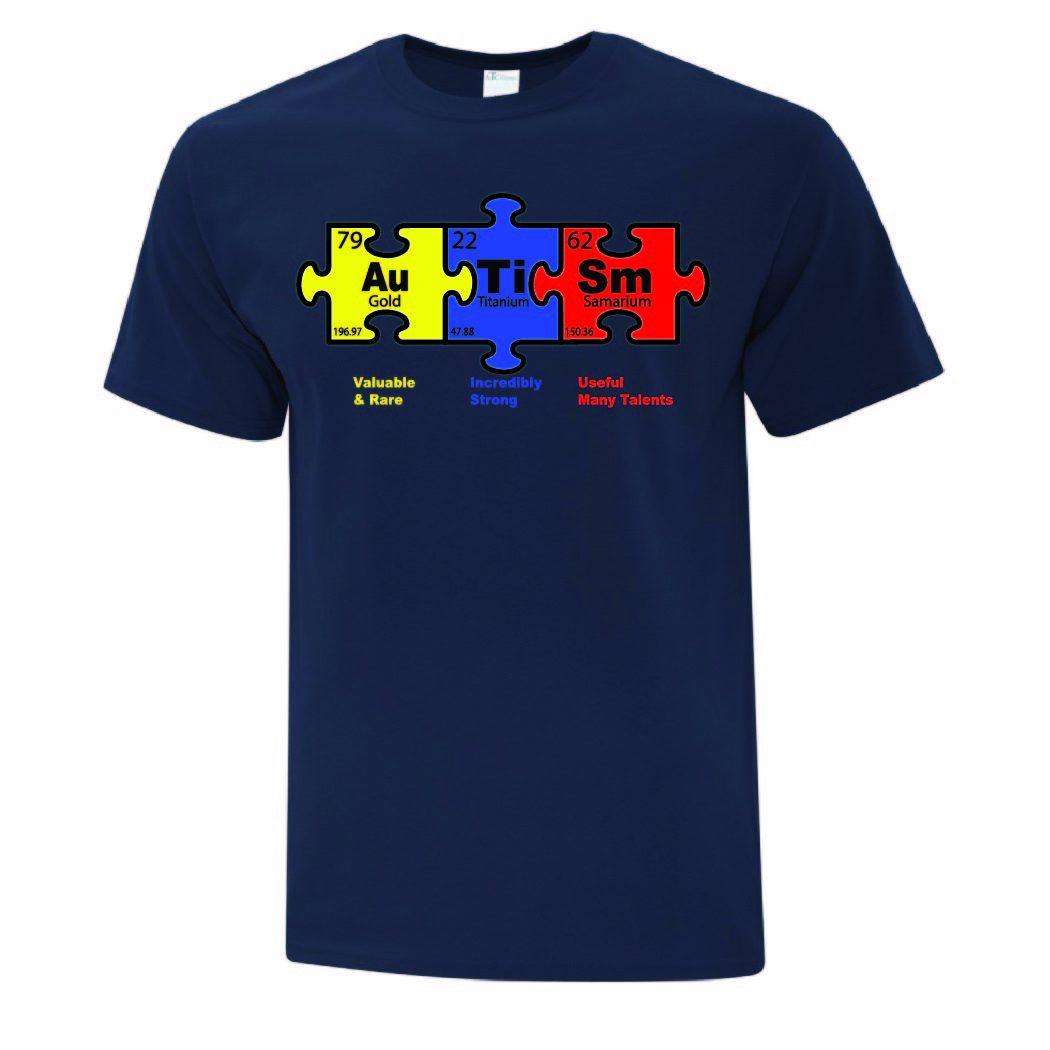 Periodic Table Inspired Autism TShirt Custom T Shirts Canada by