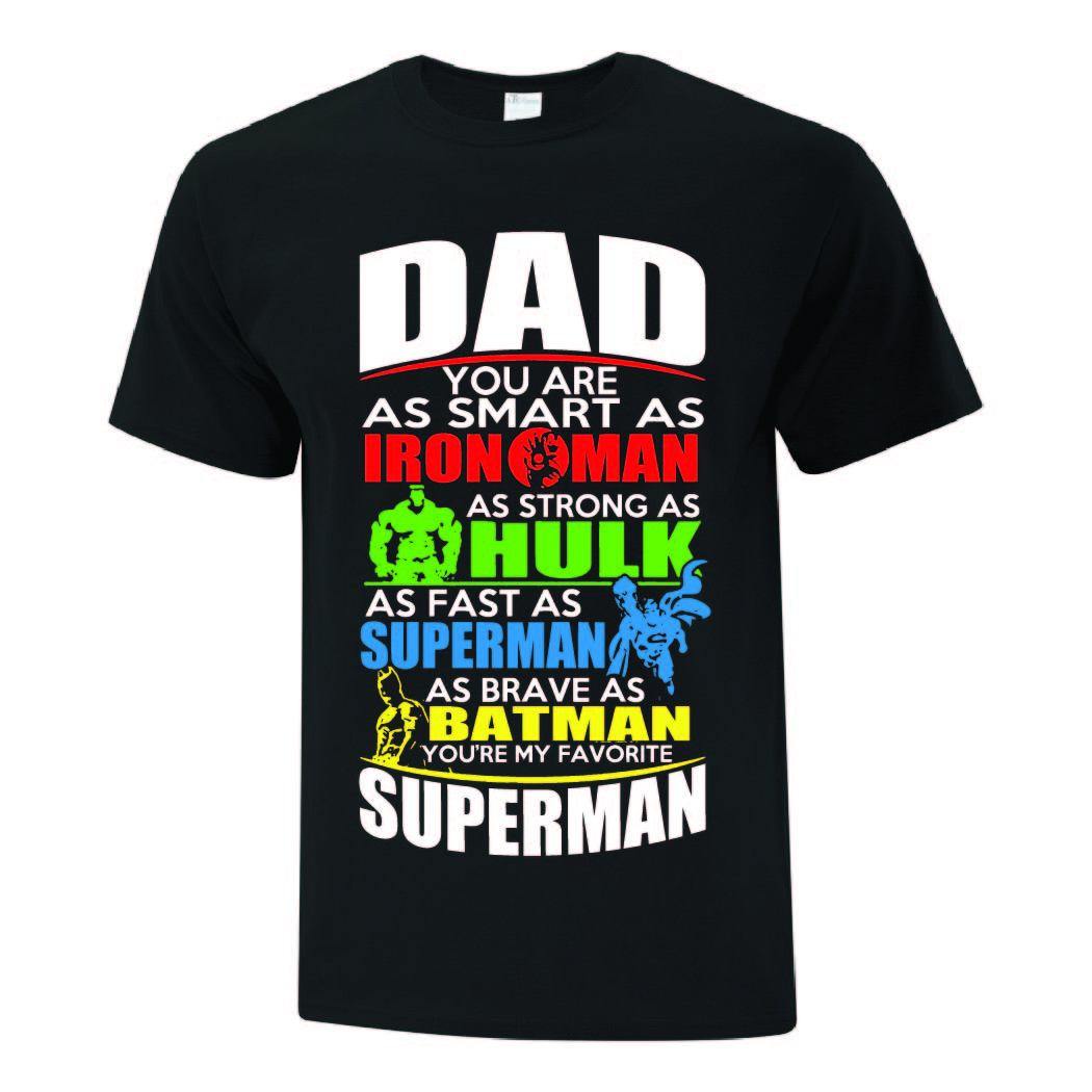 Superhero Inspired Dad T Shirt Custom T Shirts Canada by Printwell