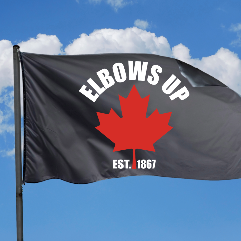 Elbows Up! Premium Sewn Canadian Flag | The Flag Shop
