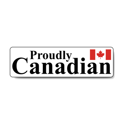 Proudly Canadian rectangle sticker