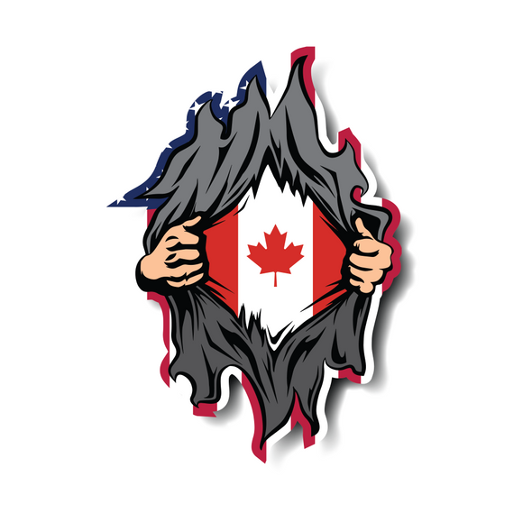 Unveil your Canadian pride sticker