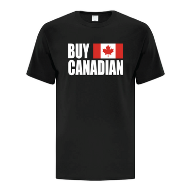 Buy Canadian Black Graphic tee featuring Canadian flag by Custom TShirts Canada by Printwell