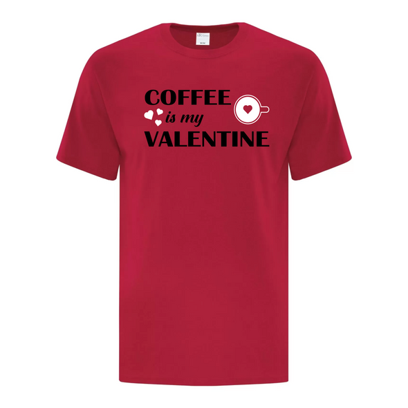 Coffee is my Valentine graphic tshirt in red