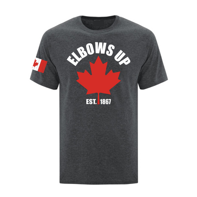 Elbows Up Eh Beaver T-Shirt - Funny Canada Day Maple Leaf Design