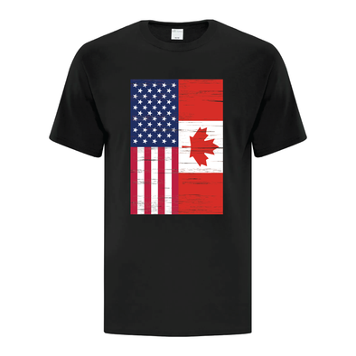 Duo Flags Canada US TShirt