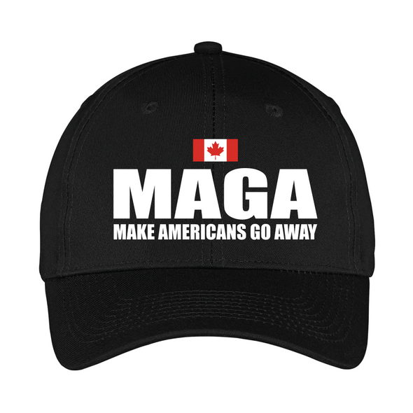 Make Americans Go Away MAGA with Canadian flag ball cap