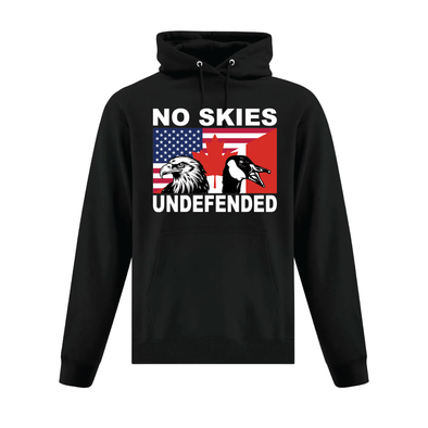 No Skies Undefended Printed Hooded Sweatshirt