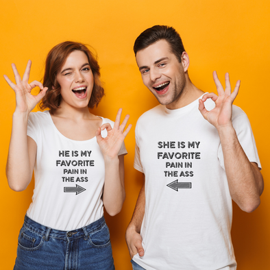 Create your own custom shirts and apparel for couple. Matching outfits has never been easier with our online design tool!