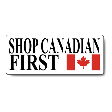 Shop Canadian first rectangle sticker