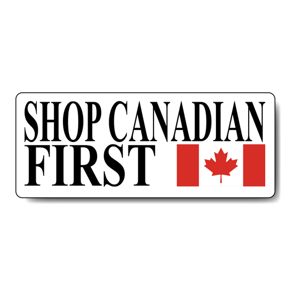 Shop Canadian first rectangle sticker