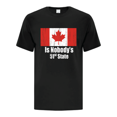 Canada is nobody's 51st state graphic tshirt