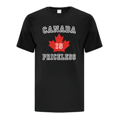 Canada is priceless featuring the maple leaf graphic tee