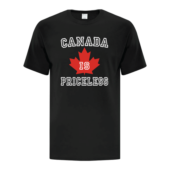 Canada is priceless featuring the maple leaf graphic tee