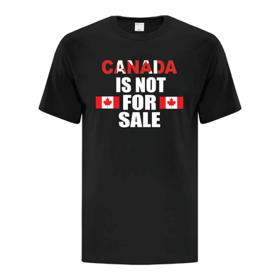 Canada Is Not For Sale Twin Canadian Flags Graphic Tee