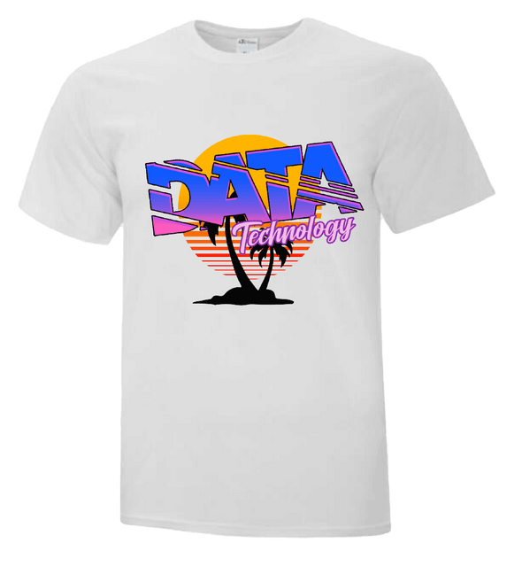 Data Technology Retro Miami Vice Themed tech themed tshirt