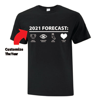 New Baby Forecast Shirt - Custom T Shirts Canada by Printwell
