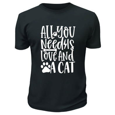 All You Need Is Love and a Cat Shirt - Printwell Custom Tees