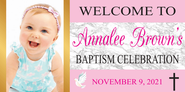 Customizable Baptism Banner - Custom T Shirts Canada by Printwell