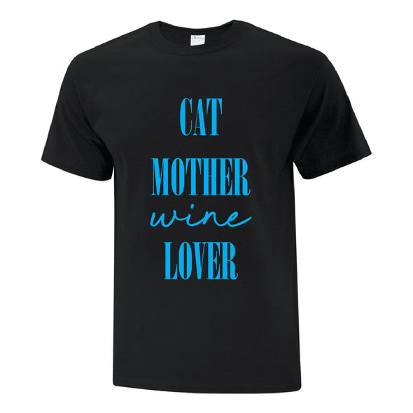 Cat Mother Wine Lover - Custom T Shirts Canada by Printwell