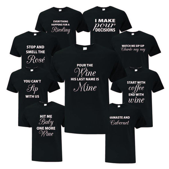 Everything happens for a Riesling from the Alcohol Inspired Bachelorette Collection - Printwell Custom Tees