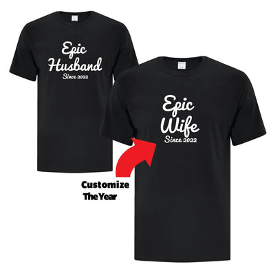 Epic Husband And Wife Collection - Custom T Shirts Canada by Printwell