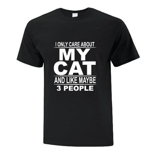 I Only Care About My Cat T Shirt - Custom T Shirts Canada by Printwell