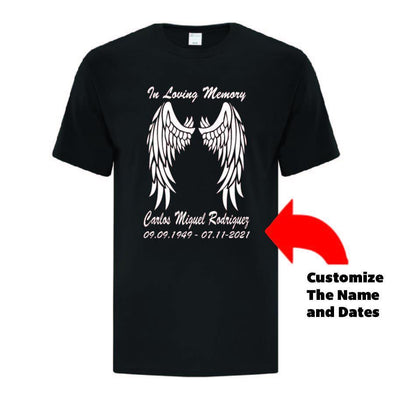 In Loving Memory Angel Wings T-Shirt - Printwell Custom Tees