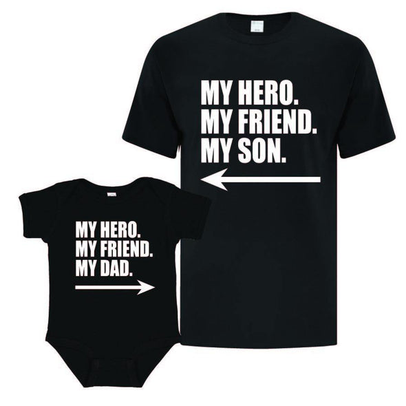Father And Son Hero TShirt - Printwell Custom Tees