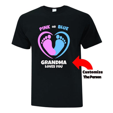 Pink Or Blue We Love You T-Shirt - Printwell Custom Tees