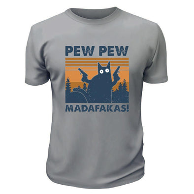 Pew Pew Madafakas Cat TShirt - Custom T Shirts Canada by Printwell