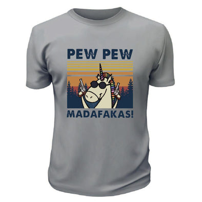 Pew Pew Madafakas Unicorn TShirt - Custom T Shirts Canada by Printwell