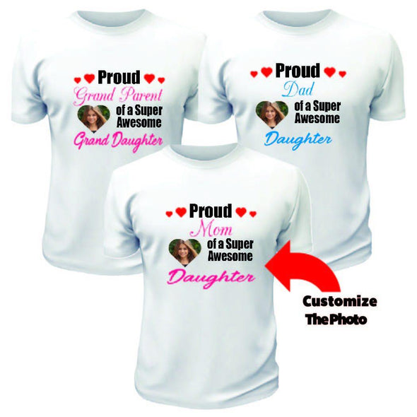 Awesome Daughter Family T-Shirts - Printwell Custom Tees