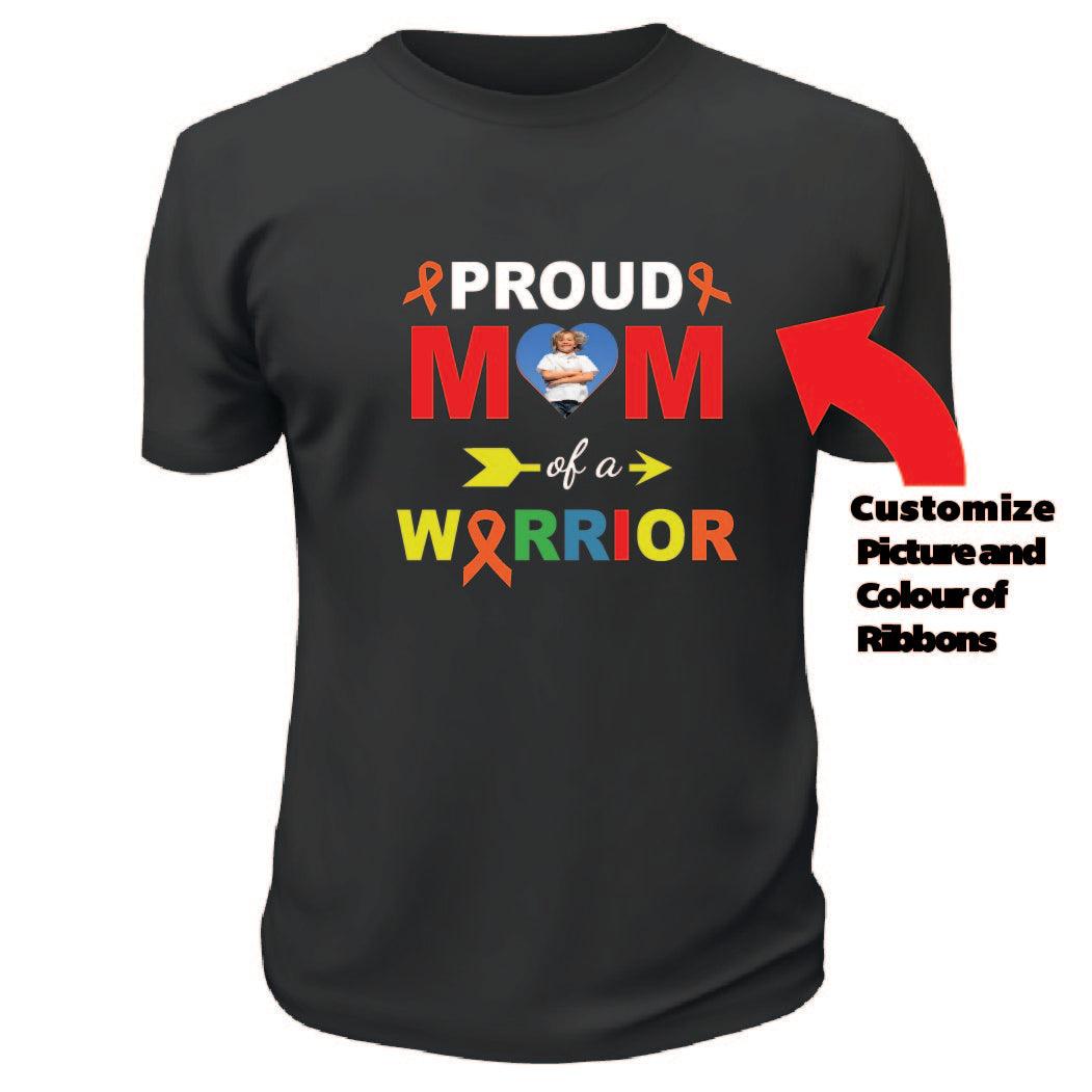 Mawmaw Of A Warrior Autism Awareness Puzzle Piece Ribbon T-Shirt