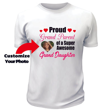 Proud Grandparent of a Super Awesome Granddaughter TShirt - Custom T Shirts Canada by Printwell