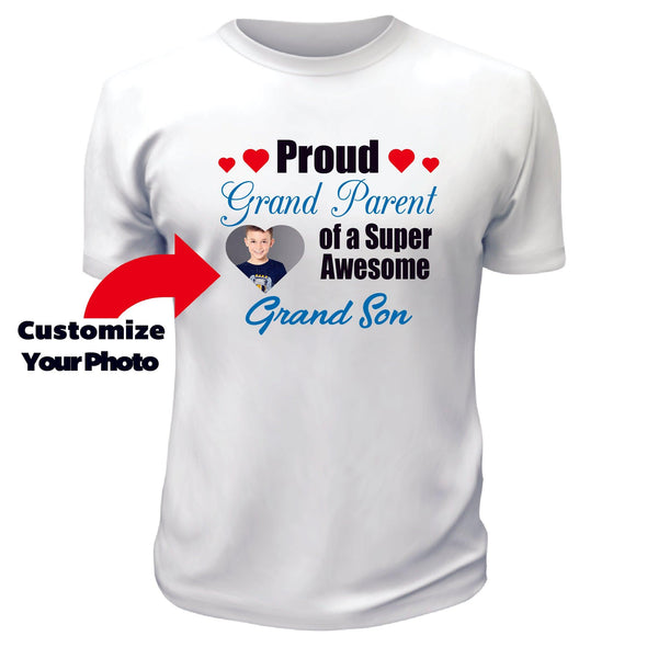 Proud Grandparent of a Super Awesome Grandson TShirt - Custom T Shirts Canada by Printwell
