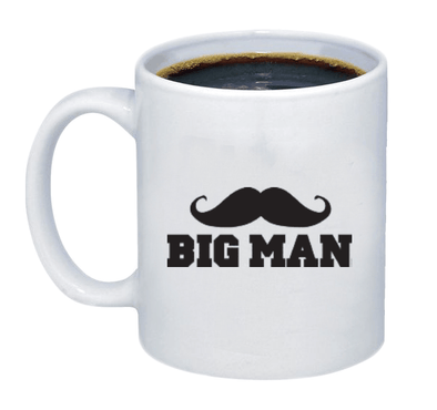 Big Man Moustache Coffee Mug - Printwell Custom Tees