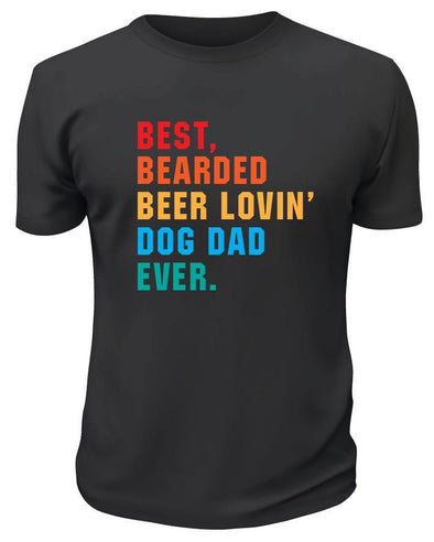 Best Bearded Dog Dad T-Shirt - Printwell Custom Tees