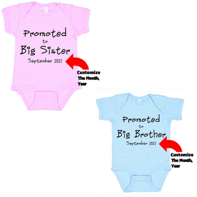 Promoted To Big Sister or Big Brother - Custom T Shirts Canada by Printwell