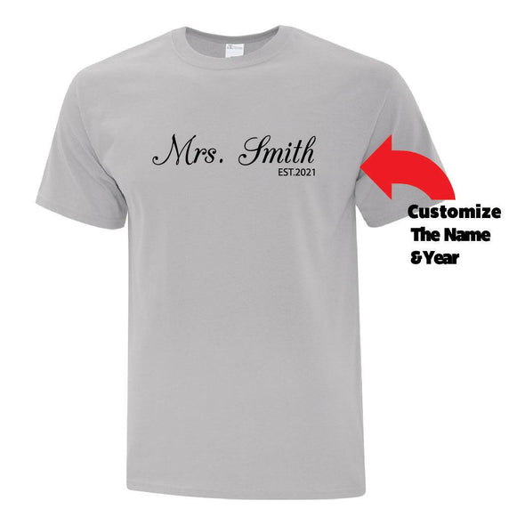 Est Mr and Mrs Collection - Custom T Shirts Canada by Printwell