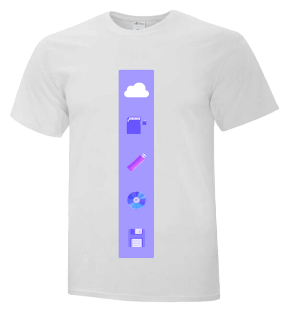 Evolution of Digital Memory Tech Theme TShirt - Custom T Shirts Canada by Printwell